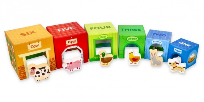 Farm Animal Stacking Cups