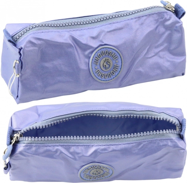 School pencil case with one compartment, blue
