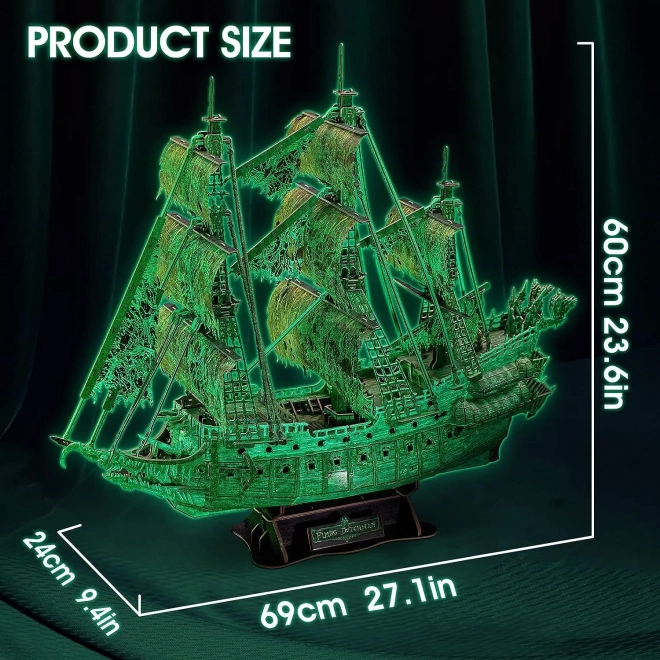 CubicFun 3D Puzzle The Flying Dutchman Ship (Glow in the Dark)