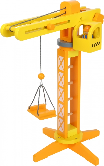 Wooden Construction Crane with Accessories