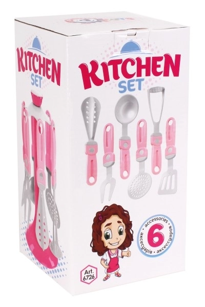 Kitchen Utensils Set with Stand for Kids