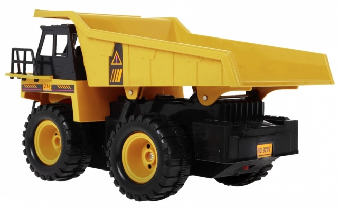 Remote Controlled Dump Truck Toy for Kids 3+ with Sound and Accessories