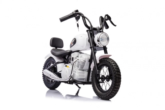 Battery-Powered Electric Motorcycle - 36V White