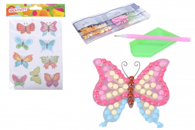 Creative Set Diamond Stickers Butterflies