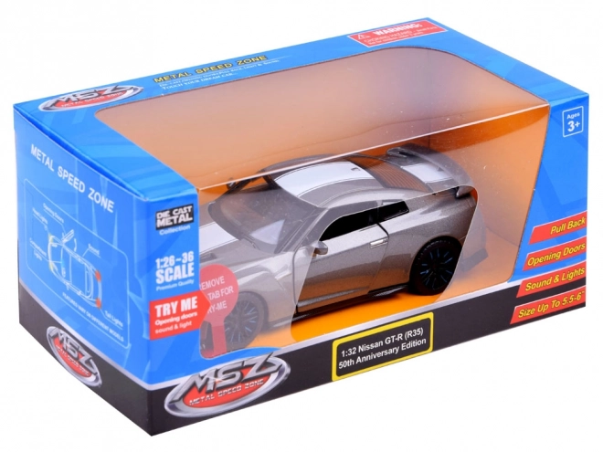 Nissan GT-R Metal Toy Car with Sound and Light Effects