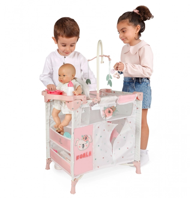 Folding Doll Crib with 5 Functional Accessories Koala Collection 2024