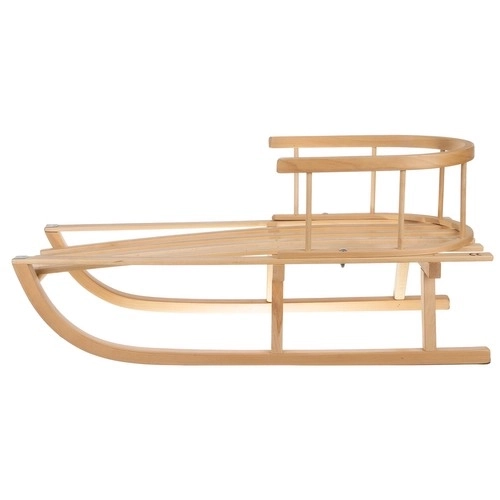 Wooden Sledge with Backrest