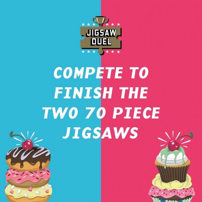 Ridley's Games Puzzle Duel Sweet Showdown: Donut vs Cupcake 2x70 Pieces