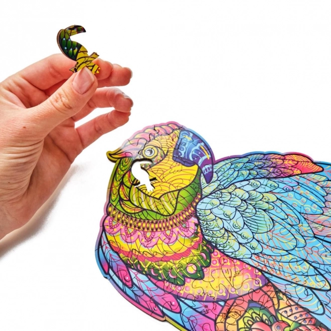 Colorful Wooden Parrot Puzzle