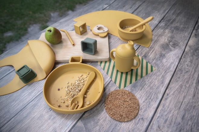 Silicone Baby Dining Set in Mustard Yellow