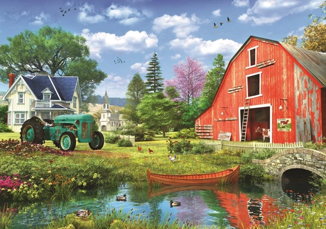 Puzzle Czerwona stodola 1000 elementów