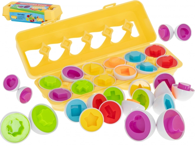 Educational Puzzle Matching Egg Shapes Set of 12