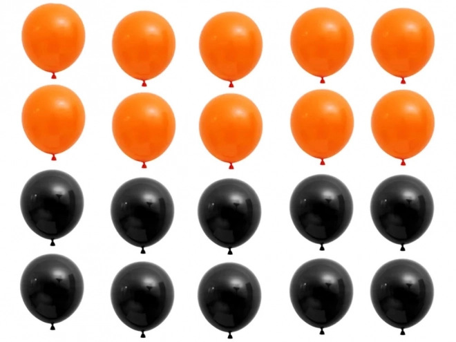 Halloween Balloons Set Black and Orange