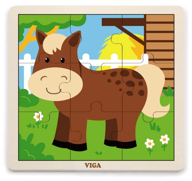 Wooden Horse Puzzle for Toddlers