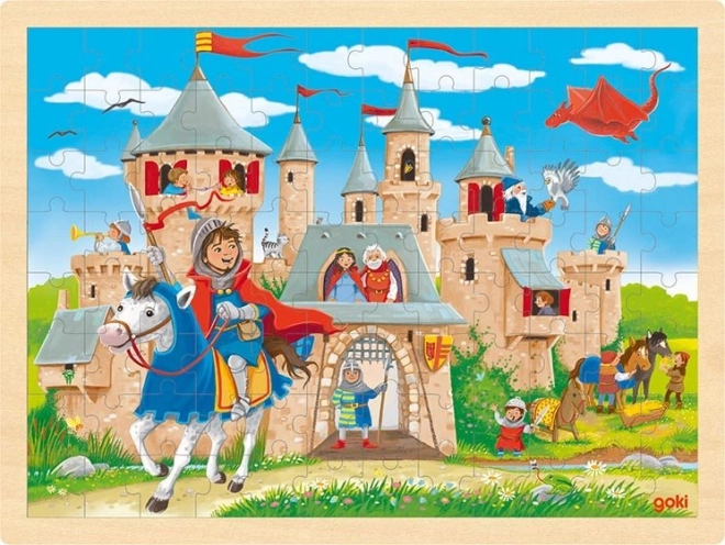 Goki wooden knight castle puzzle