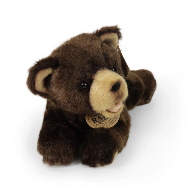 Plush Brown Lying Bear 24 cm