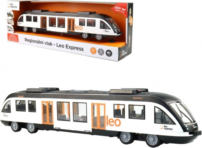 Regional Train LEO EXPRESS with sound and light, flywheel-powered