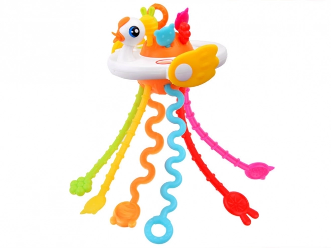 Swan Rattle Teether Sensory Toy