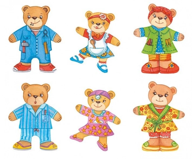 Wooden Dress-Up Bear Puzzle