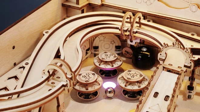 Robotic 3D Wooden Puzzle Pinball Machine