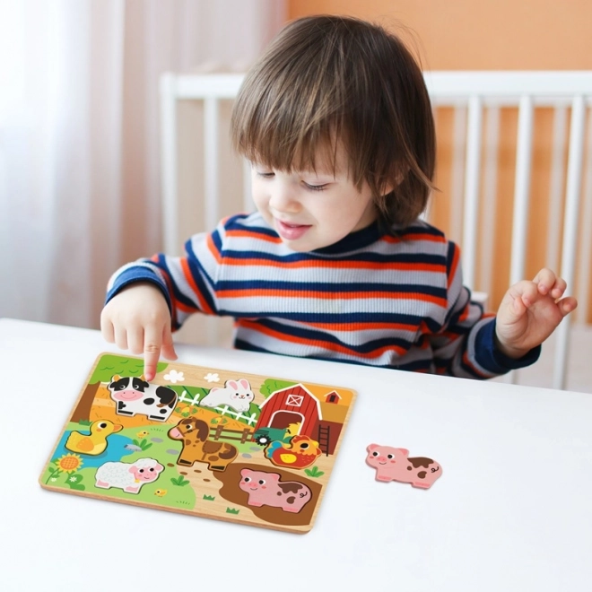 Insteekpuzzel Boerderij voor kinderen van 2Kids Toys