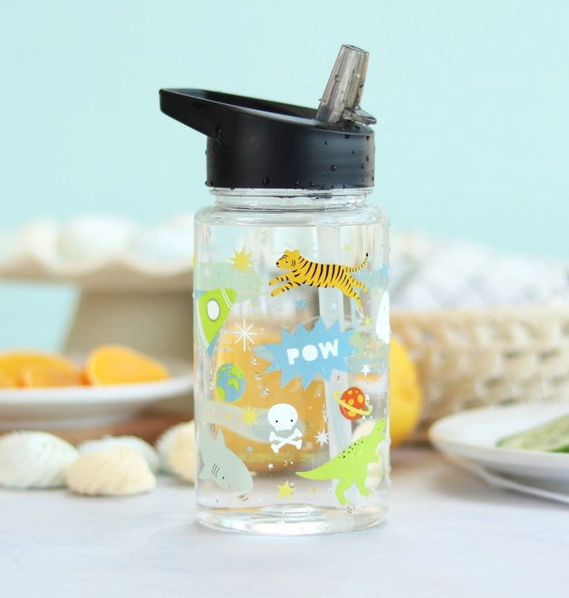 A little lovely company space-themed kids' water bottle