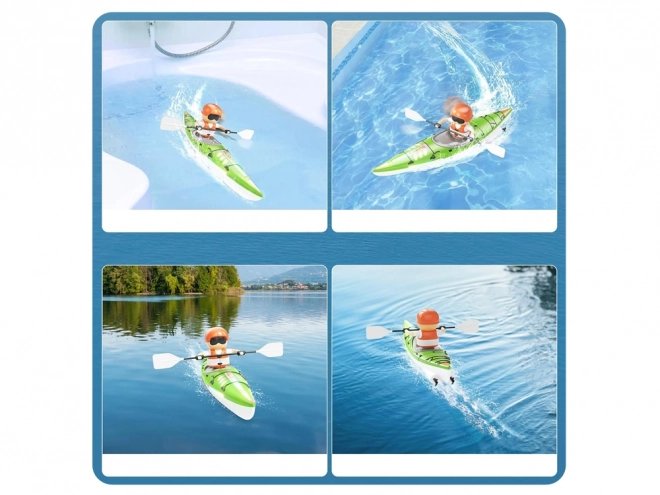 Remote Controlled LED Kayak with Oarsman Toy