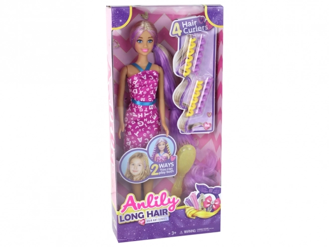 Anlily Doll with Long Purple Hair Set