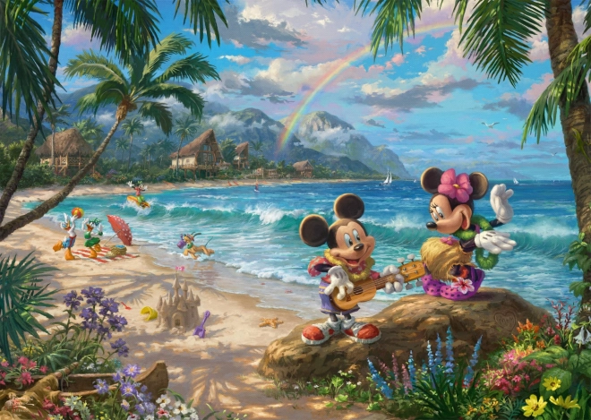 Minnie and Mickey in Hawaii 1000 Piece Puzzle