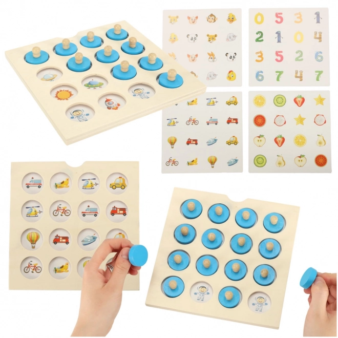 Montessori Memory Wooden Puzzle Game Set