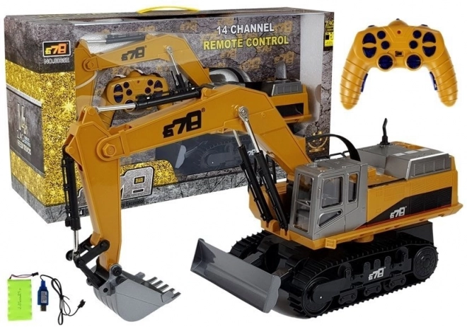 Remote Control Yellow Construction Excavator