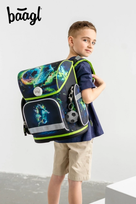 Baagl School Backpack Football Player Set