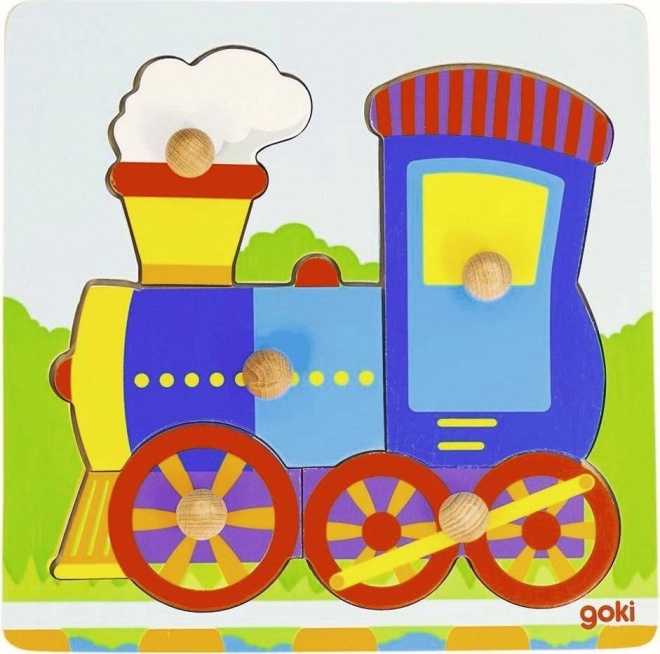 Wooden Puzzle Train by Goki