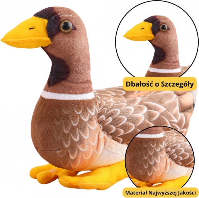 Anatra di Peluche Marrone-Gialla 28 cm