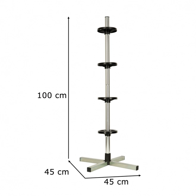 Tire and Hubcap Stand for Garage