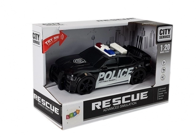 Police Car with Pullback Action, Lights and Sounds 1:20 Scale