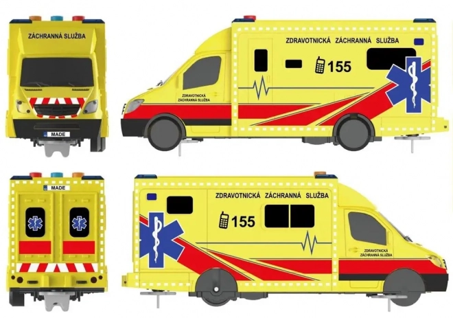 Ambulance with inertia and batteries with Czech voice