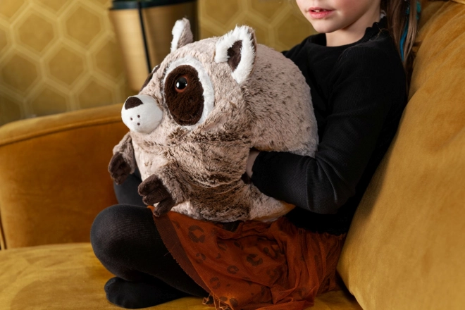 Cozy Noxxiez 3-in-1 Thermal Raccoon Plush Pillow