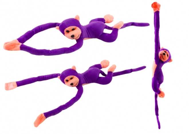 Plush Monkey Toy with Sound Purple 60 cm