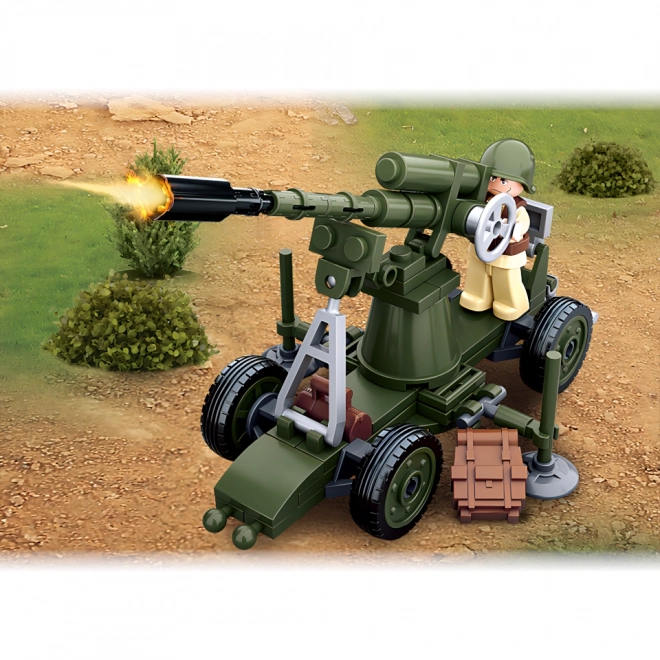 Sluban WWII Anti-Aircraft Cannon Building Set