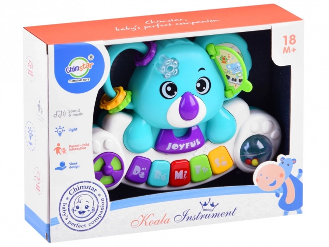 Colorful Interactive Koala Keyboard with Animal Sounds – blue