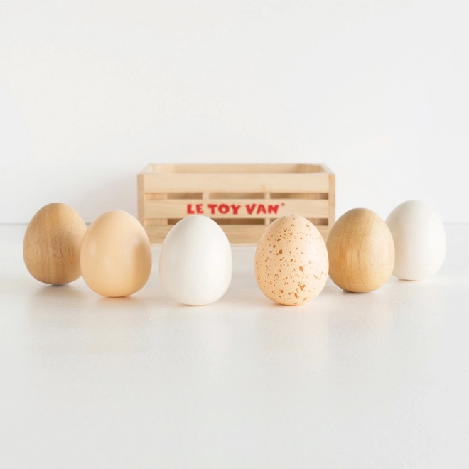 Farm Eggs in Crate - Wooden Toy Set