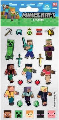 třpytivé samolepky minecraft – 25 ks