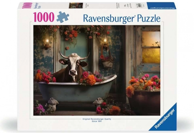 Ravensburger Cow in the Bathtub Puzzle 1000 Pieces