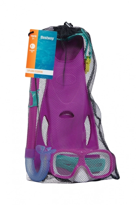 Potápěčský set Maska, trubice, ploutve Bestway 25019 – Růžový