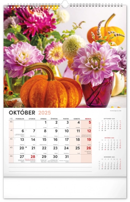 Wall Calendar Flowers 2025