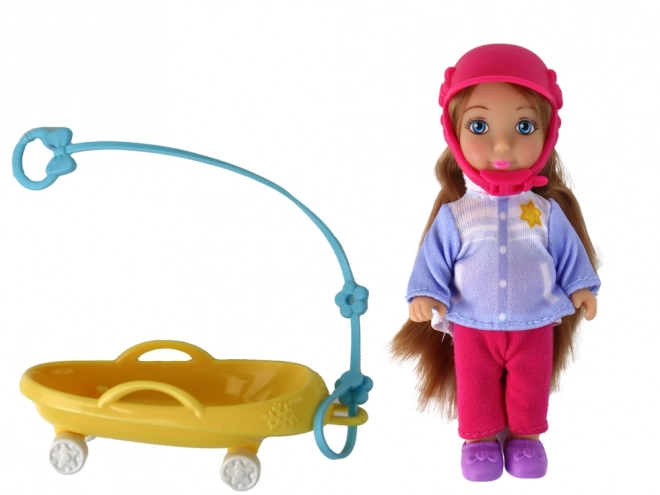 Anlily Mother and Daughter Doll with Sled Set
