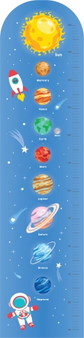 Children's Foam Wall Height Chart Space 120 cm