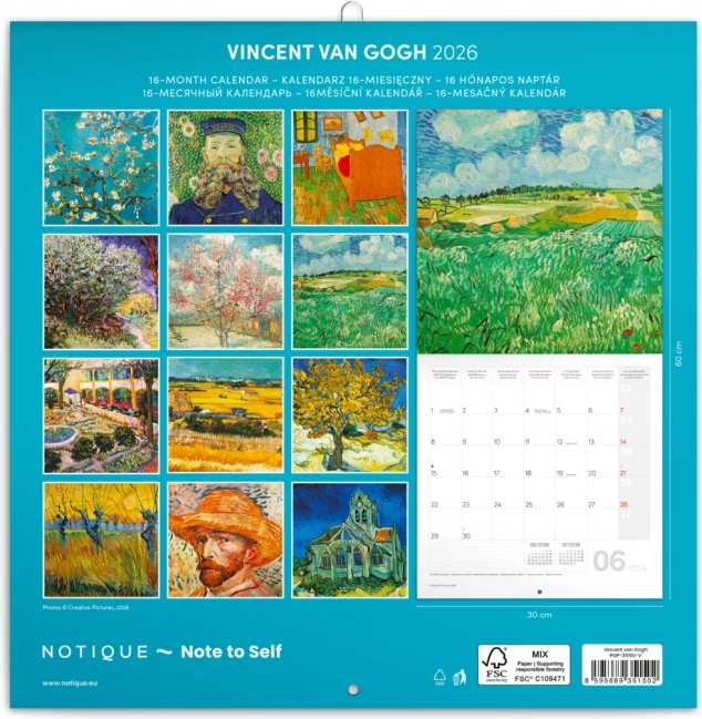 Vincent van Gogh 2026 jegyzetnaptár