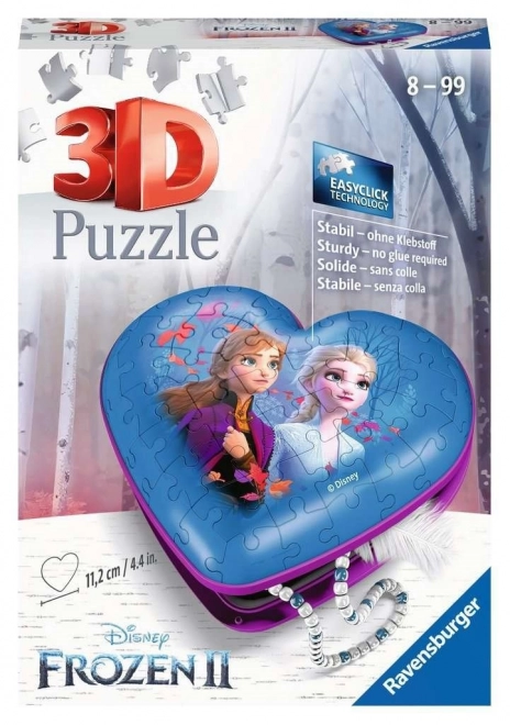 3D Puzzle Heart Frozen 2 Jewelry Box